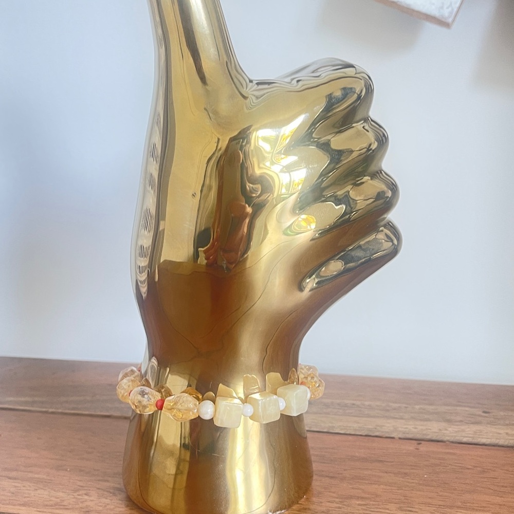 NEW, Free People, Agate citrine beaded bracelet
